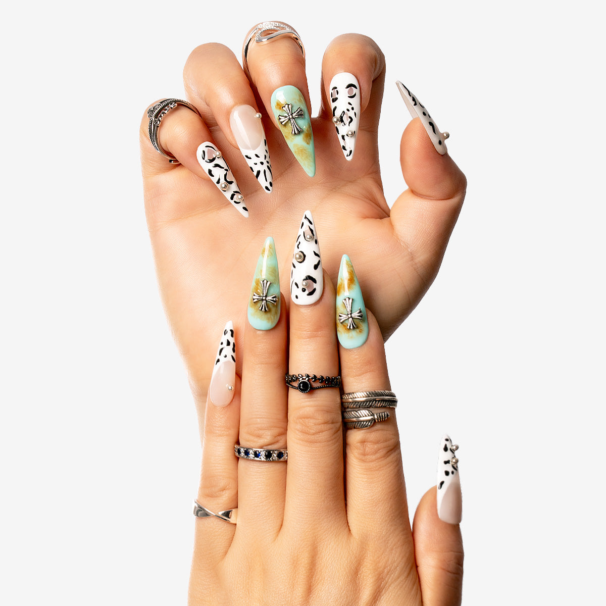 Wild Harmony Stiletto Press-On Nails
