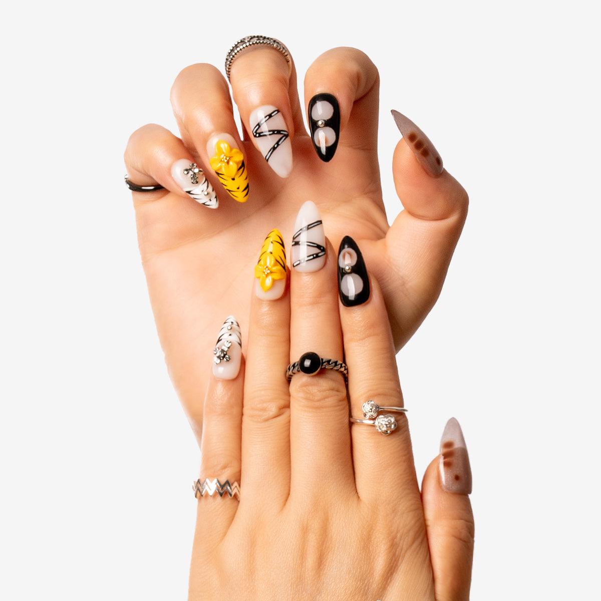 Savage Charm Almond Press-On Nails