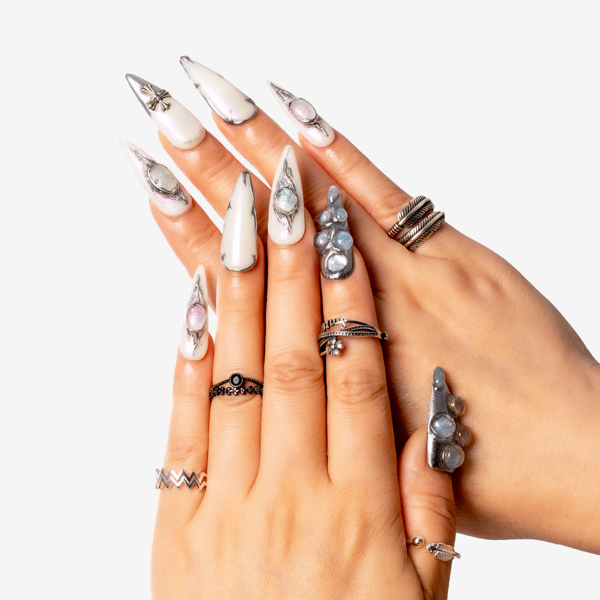 Moonlit Relic Stiletto Press-On Nails