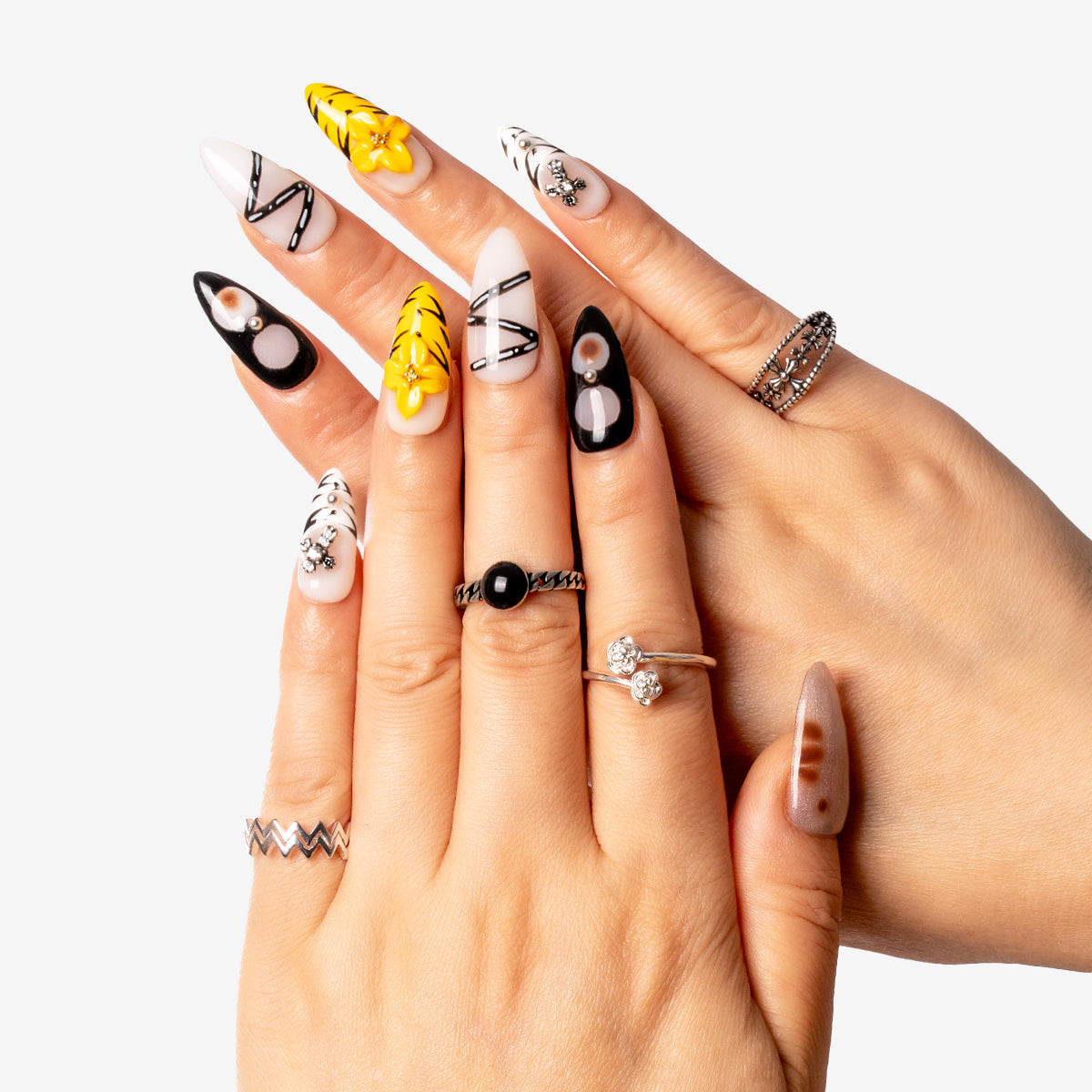 Savage Charm Almond Press-On Nails