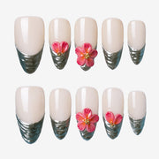 Emerald Petal Almond Press-on Nails