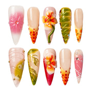 Garden Whisper Stiletto Press-On Nails