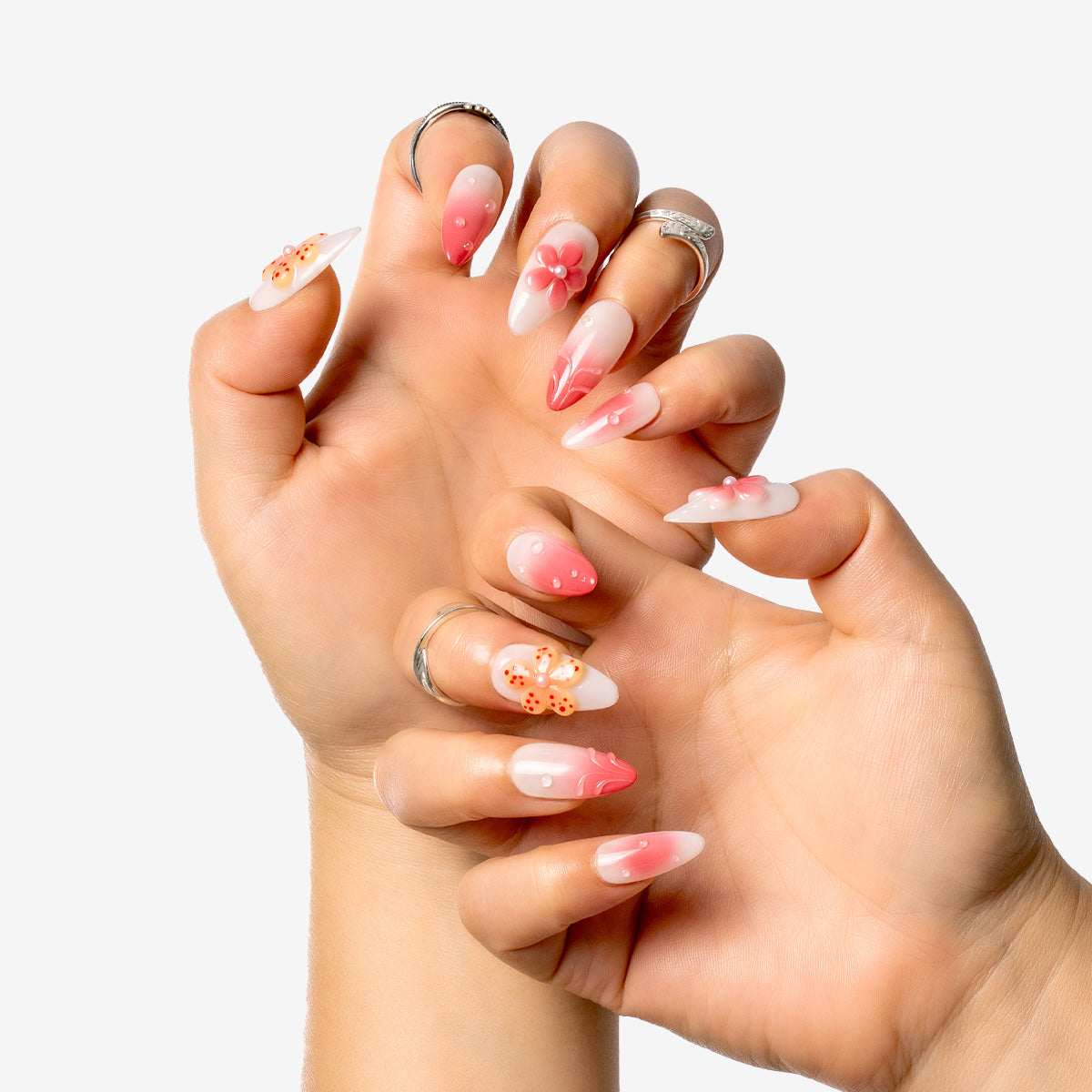 Lavender Bloom Almond Press-on Nails