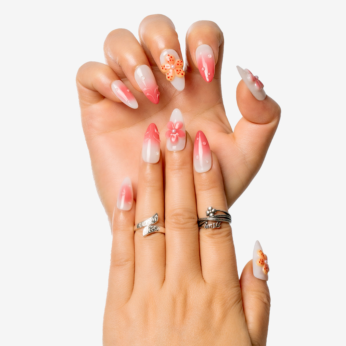 Lavender Bloom Almond Press-on Nails