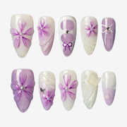 Lilac Fantasy Almond Press-On Nails