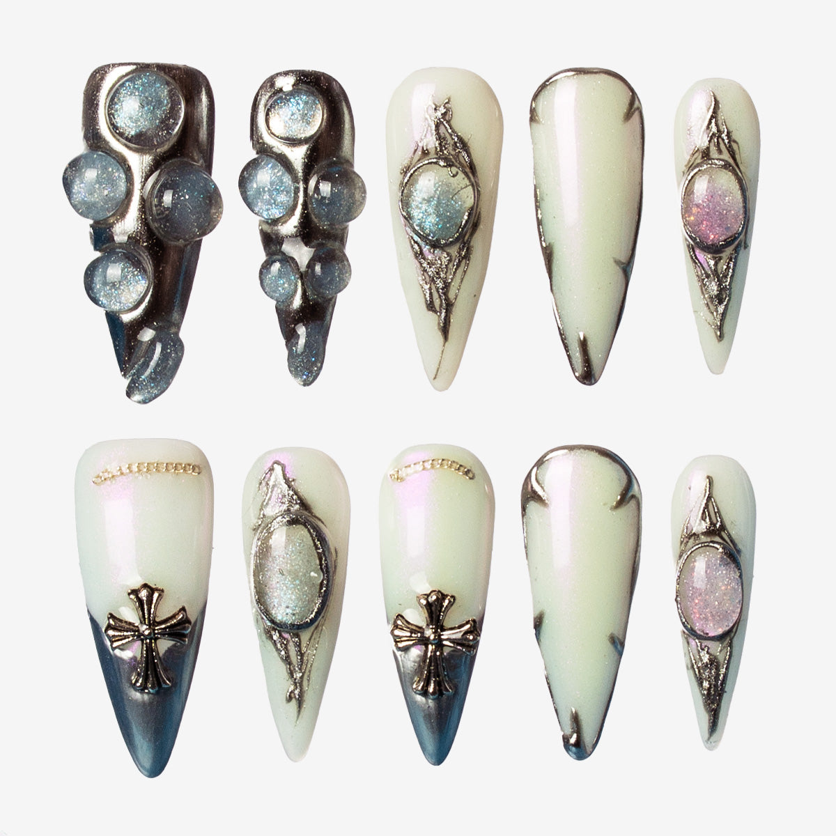 Moonlit Relic Stiletto Press-On Nails