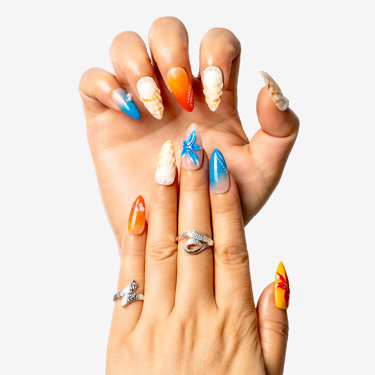 Oceanic Pearl Almond Press-on Nails