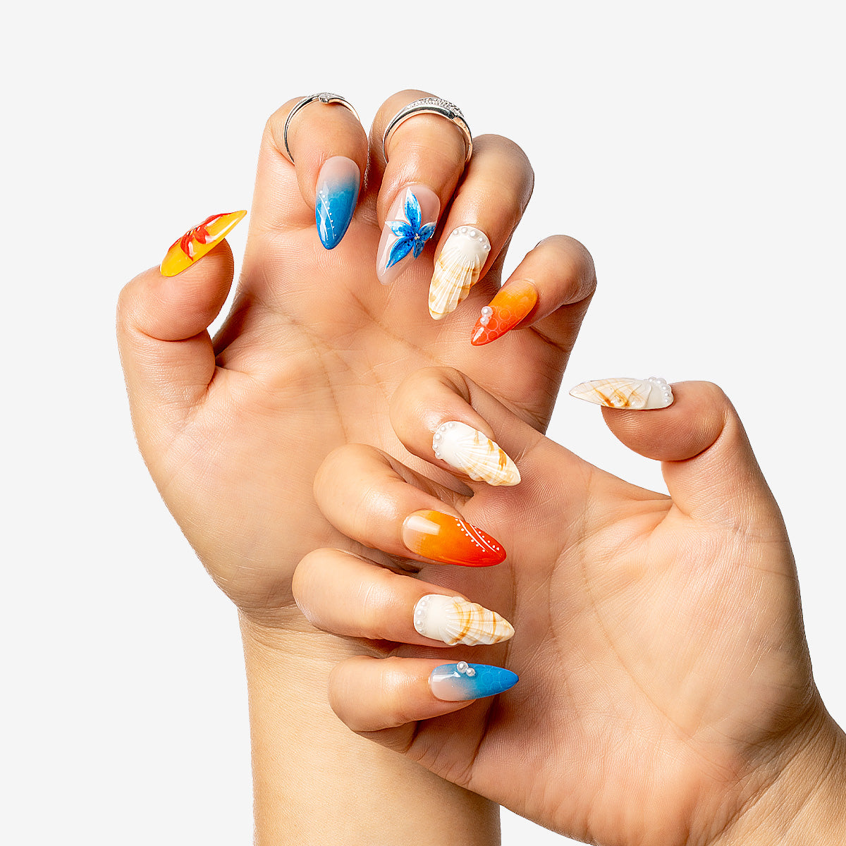 Oceanic Pearl Almond Press-on Nails