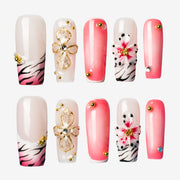 Soft Bloom Square Press-On Nails