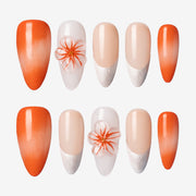 Sunset Floral Almond Press-on Nails
