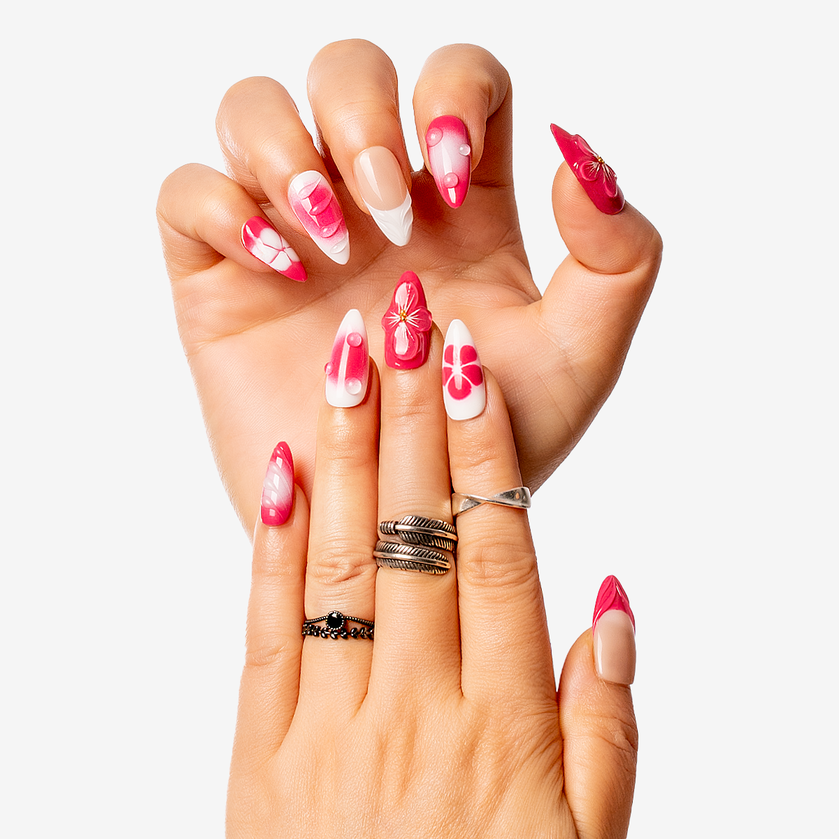 Floral Dream Almond Press-On Nails