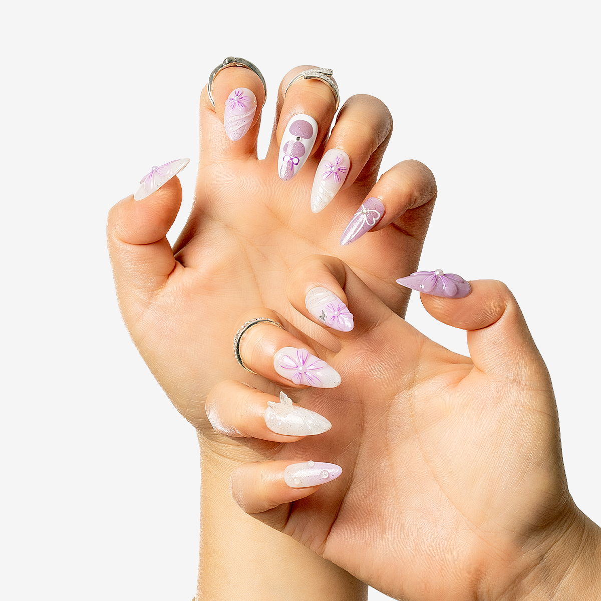 Lilac Fantasy Almond Press-On Nails
