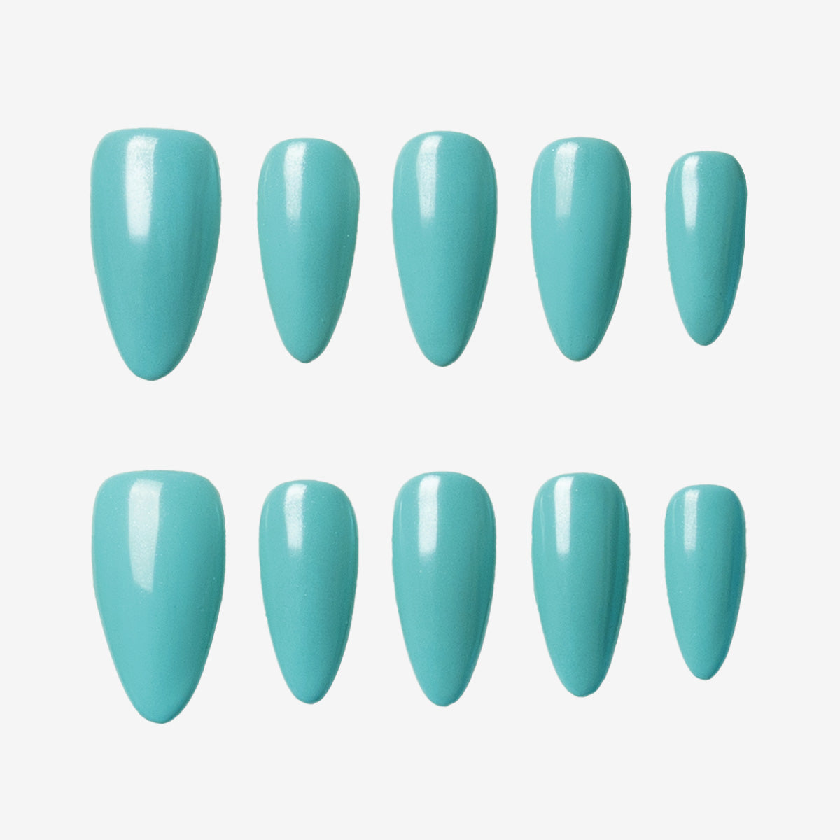 Radiant Teal Stiletto Acrylic Nails