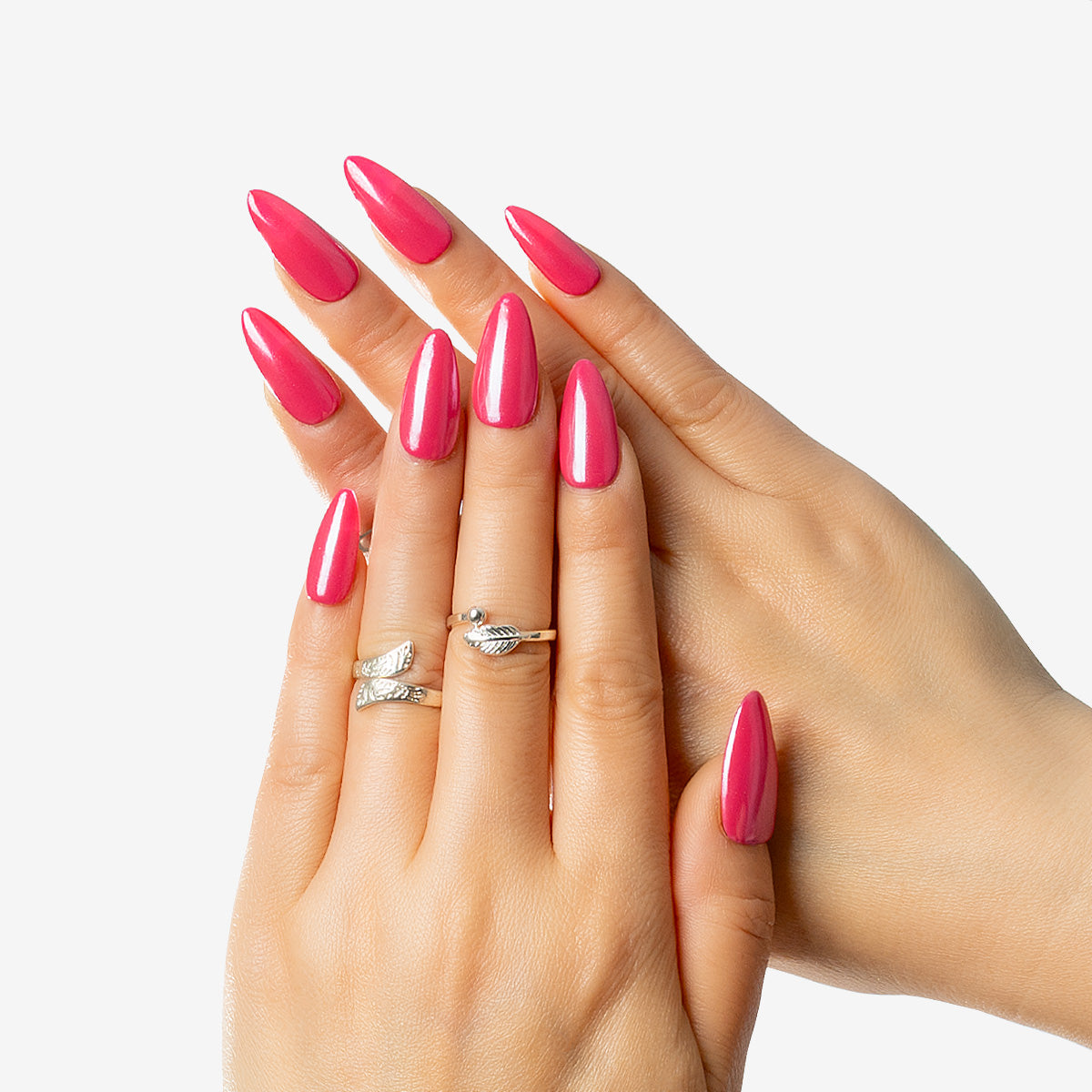 Radiant Rose Stiletto Acrylic Nails | Salon-Pro 10PCS
