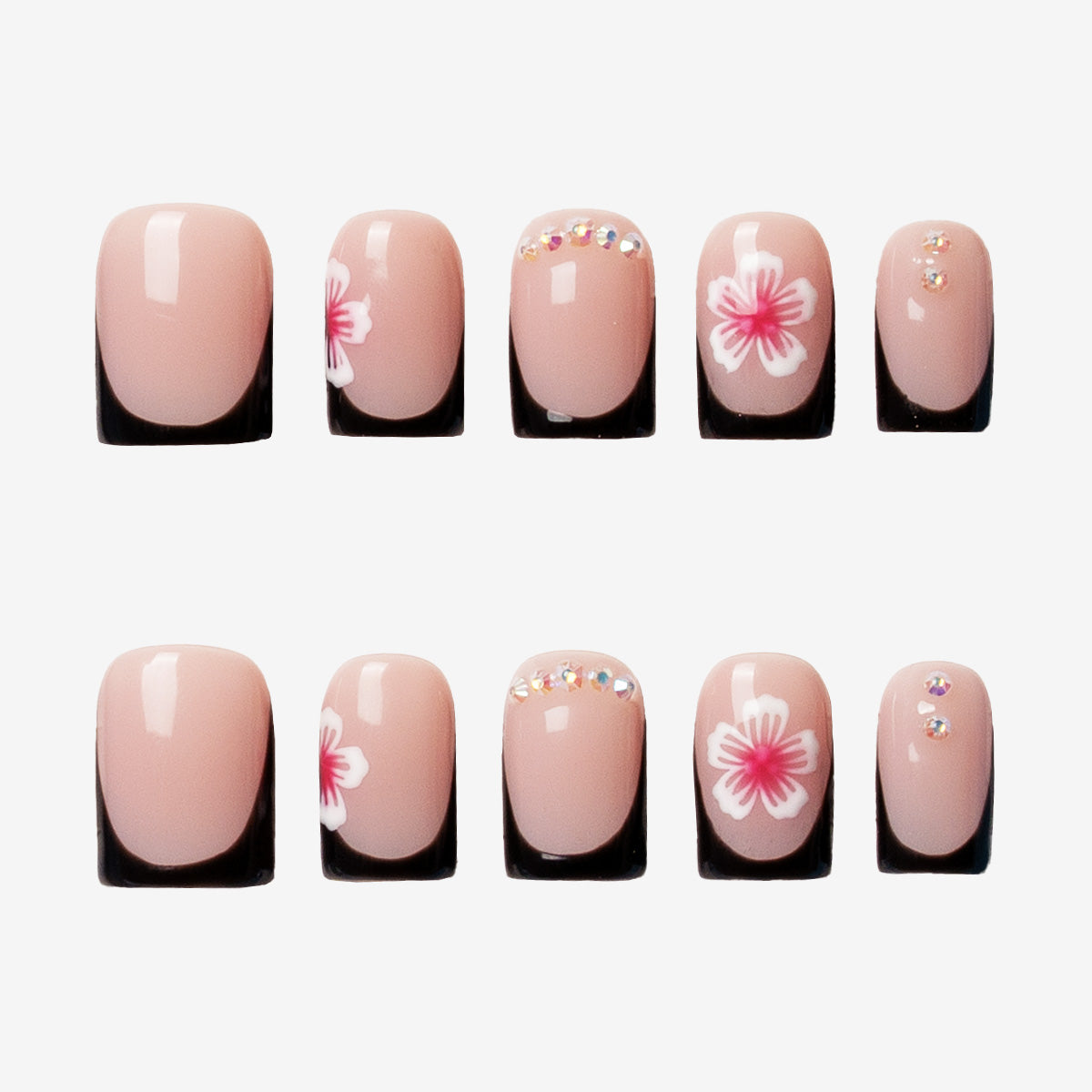 Nude Pink Sakura Press On Nails | Salon-Pro 10PCS