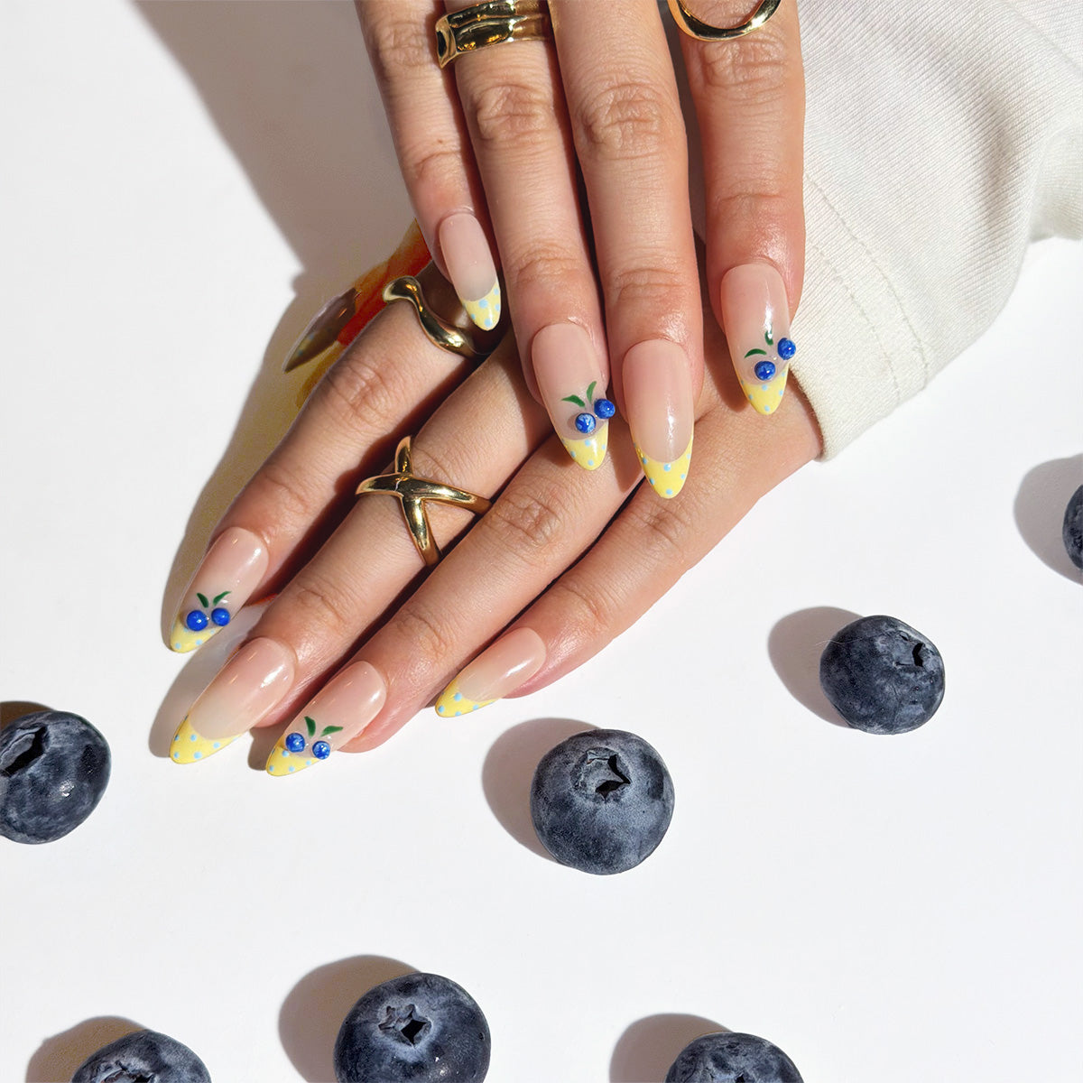 Blueberry Milk Pubbing Press On Nails | Salon-Pro 10PCS