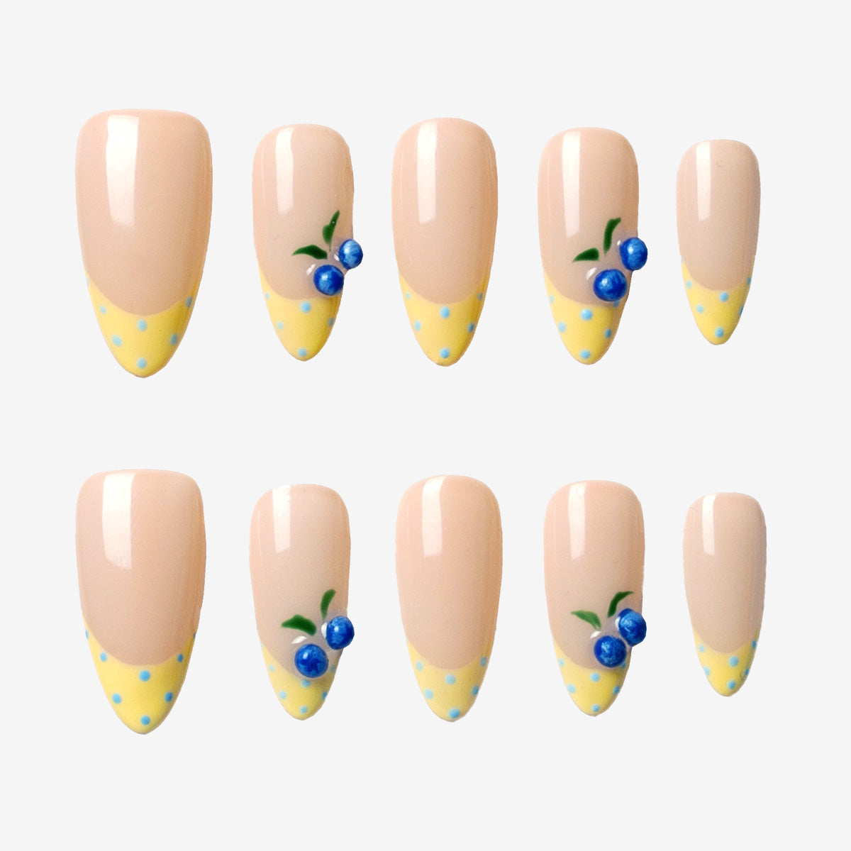 Blueberry Milk Pubbing Press On Nails | Salon-Pro 10PCS