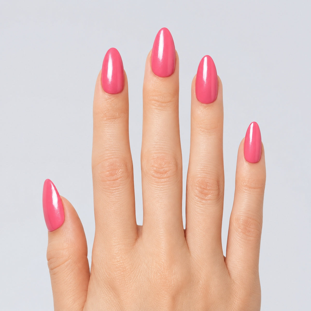 Pink Sorbet Gloss Almond Press On Nails | Salon-Pro 10PCS