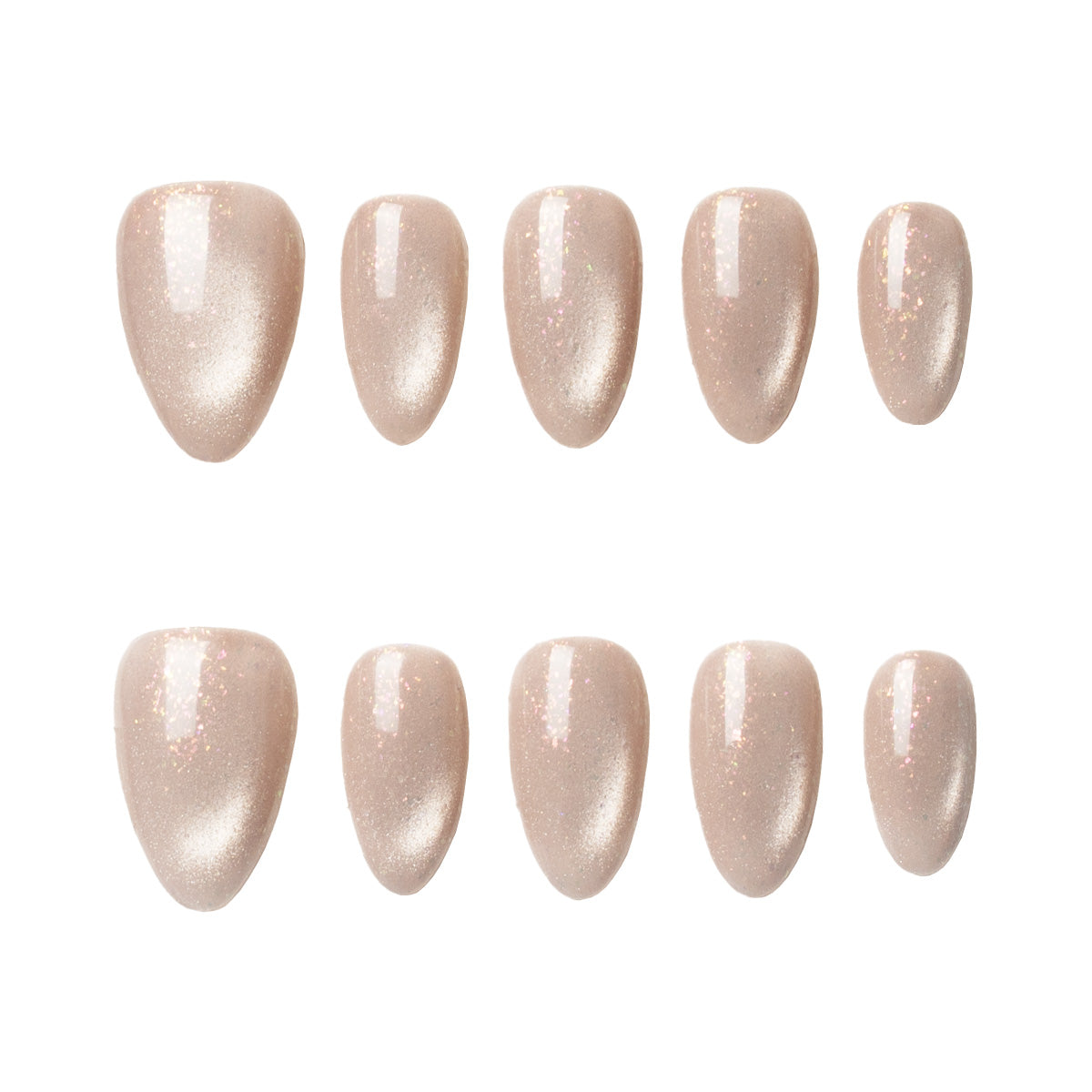 Petal Dew Glazed Almond Press-On Nails | Salon-Pro 10PCS
