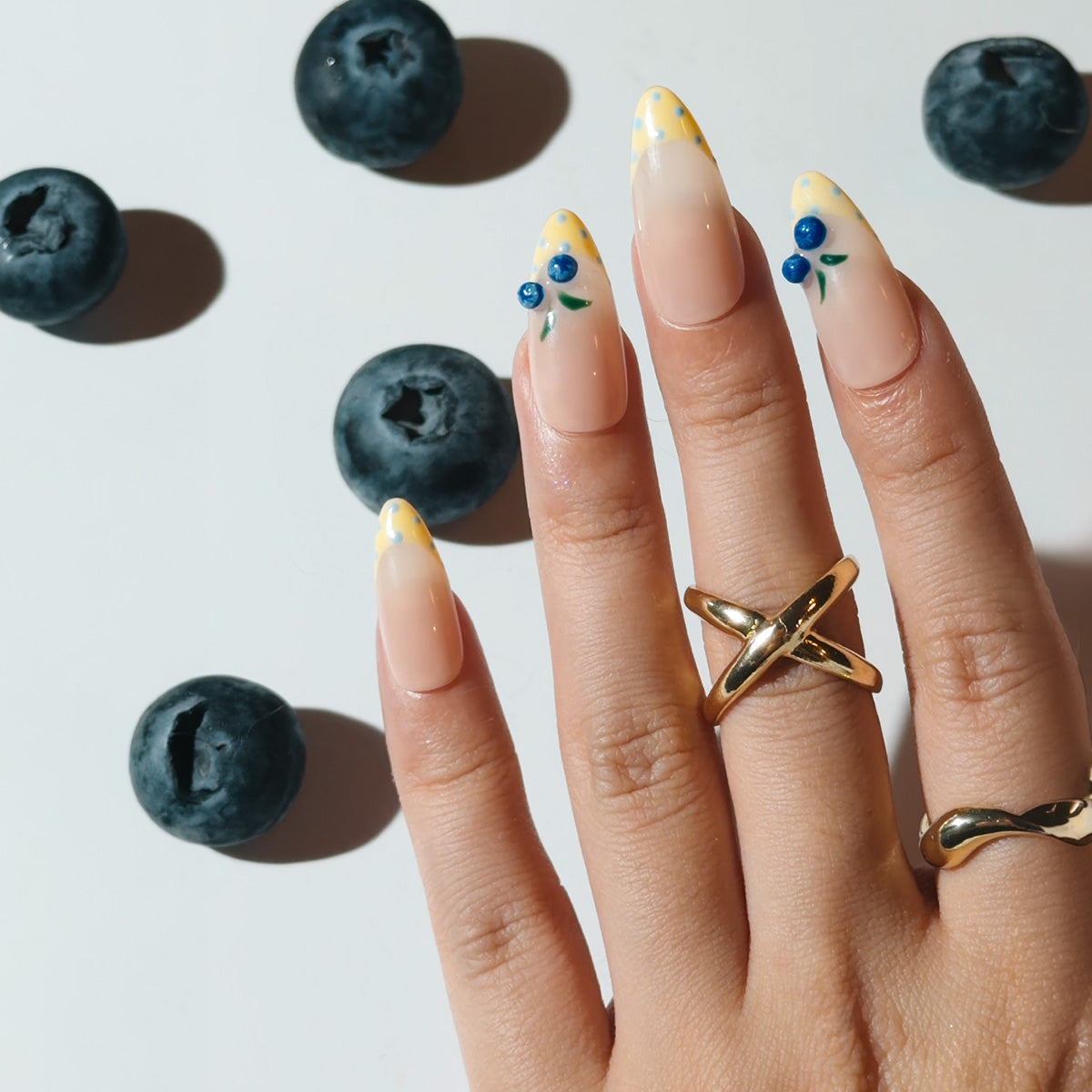 Blueberry Milk Pubbing Press On Nails | Salon-Pro 10PCS