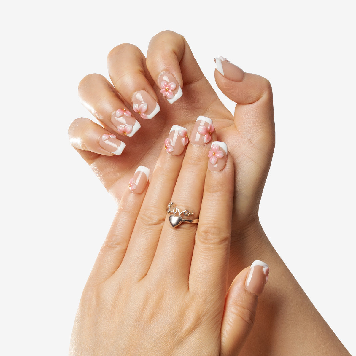 Romantic Floral Press On Nails | Salon-Pro 10PCS