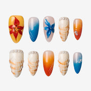 Oceanic Pearl Almond Press-on Nails | Salon-Pro 10PCS