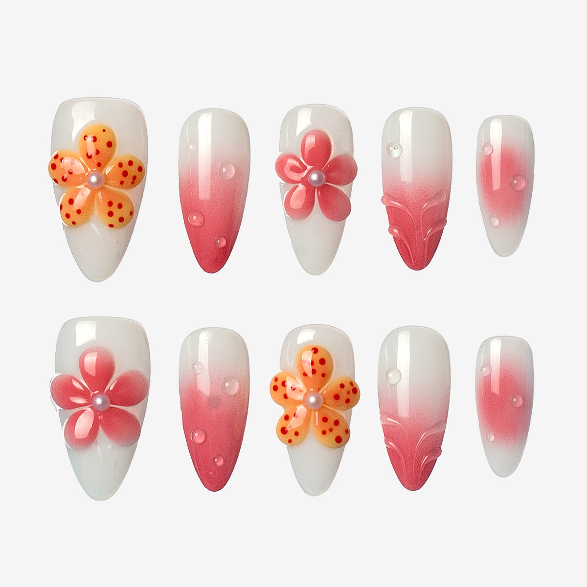 Lavender Bloom Almond Press-on Nails | Salon-Pro 10PCS