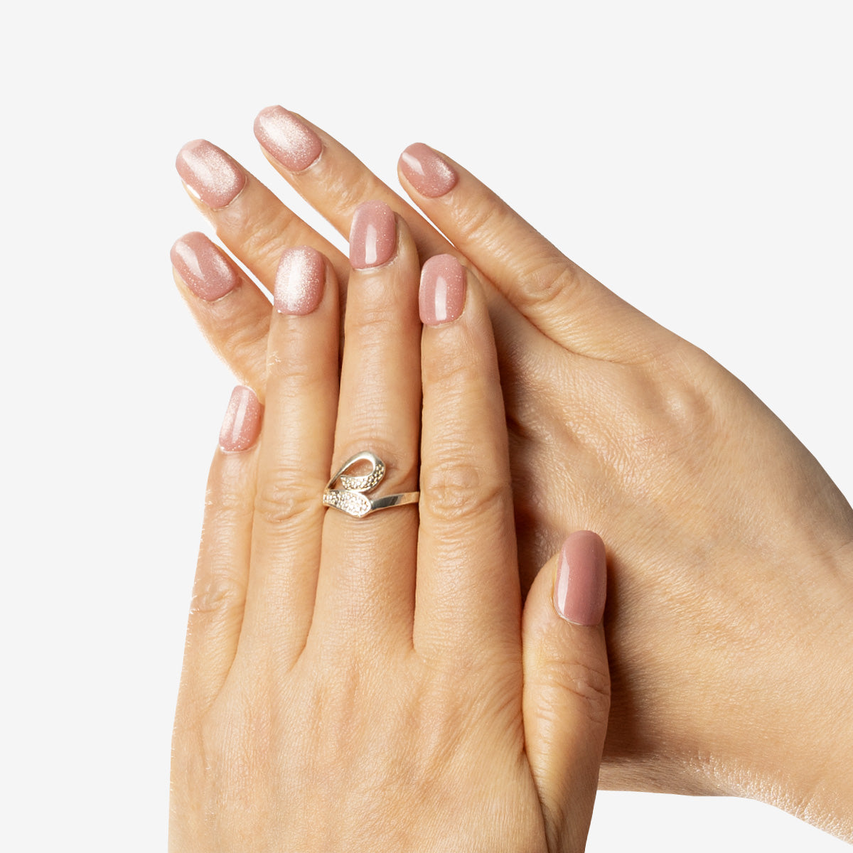 Rose Dusk Quartz Round Press-On Nails
