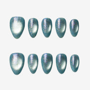 Serene Sky Glazed Almond Press-On Nails | Salon-Pro 10PCS