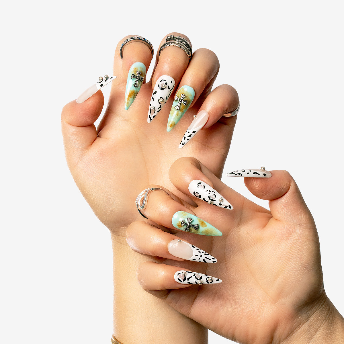Wild Harmony Stiletto Press-On Nails