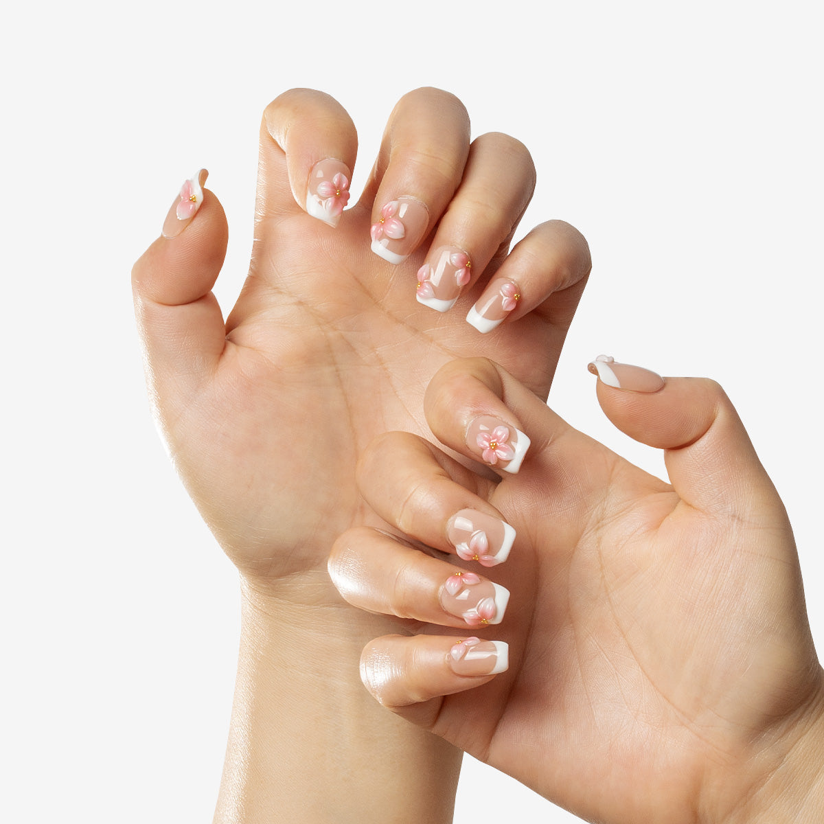 Romantic Floral Press On Nails | Salon-Pro 10PCS
