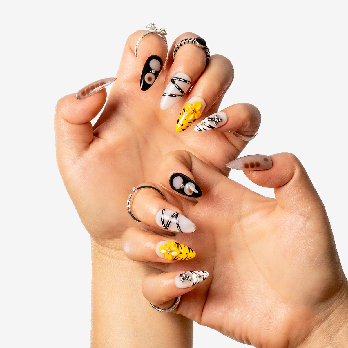 Savage Charm Almond Press-On Nails