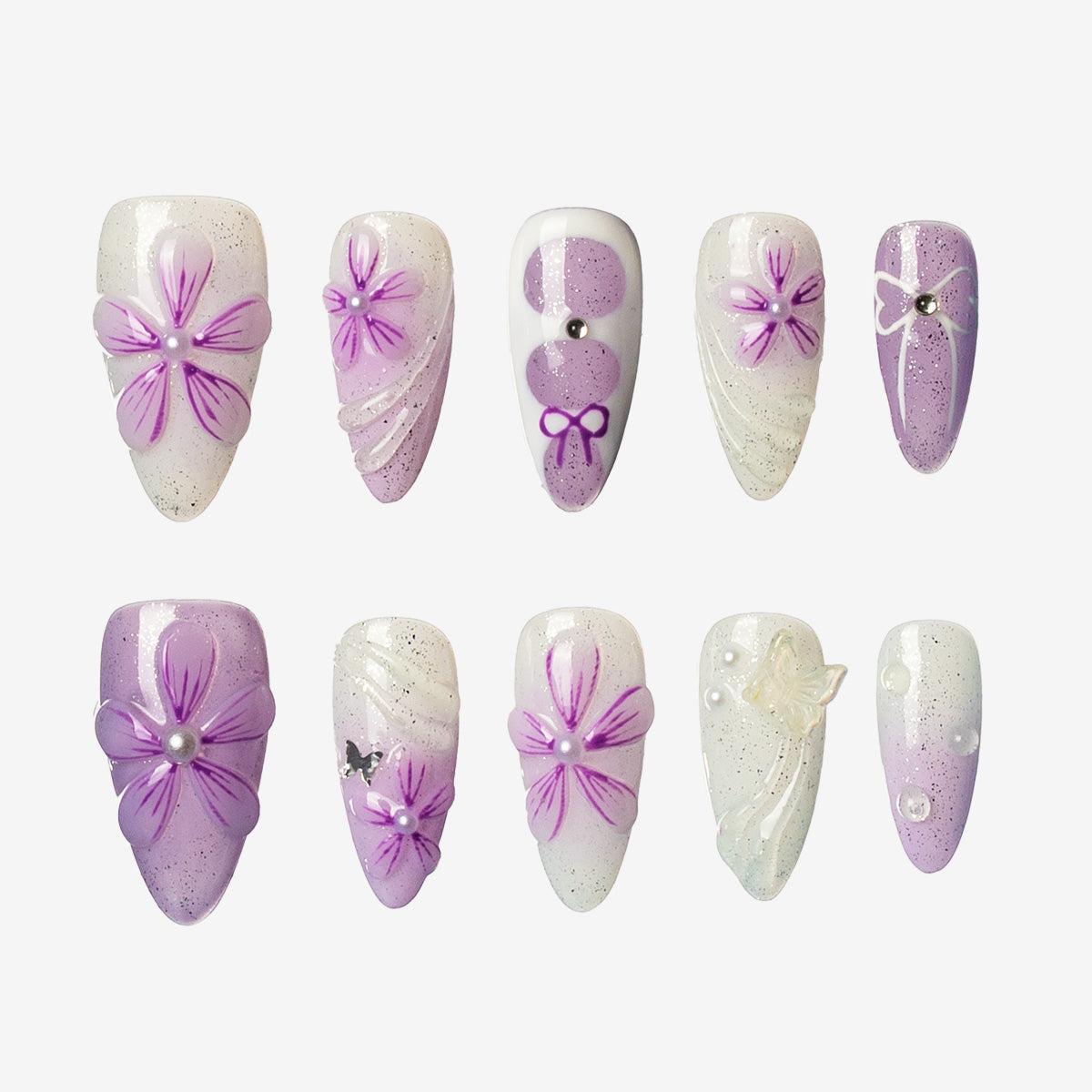 Lilac Fantasy Almond Press-On Nails | Salon-Pro 10PCS