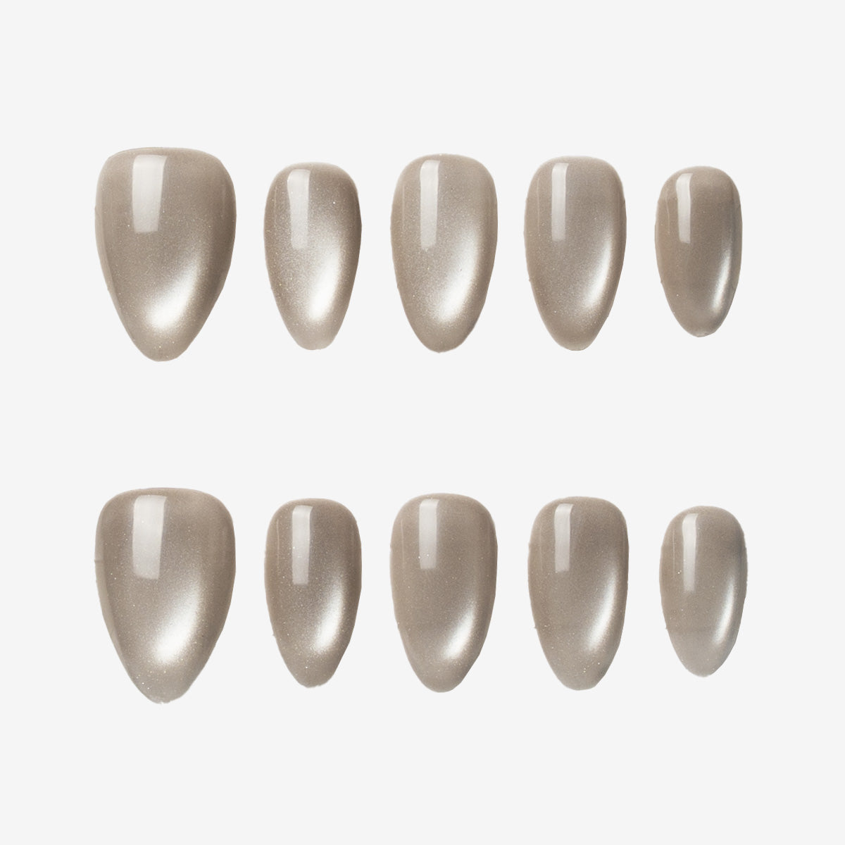 Velvet Mocha Glazed Almond Press-On Nails | Salon-Pro 10PCS