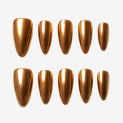 Radiant Gold Stiletto Press-On Nails