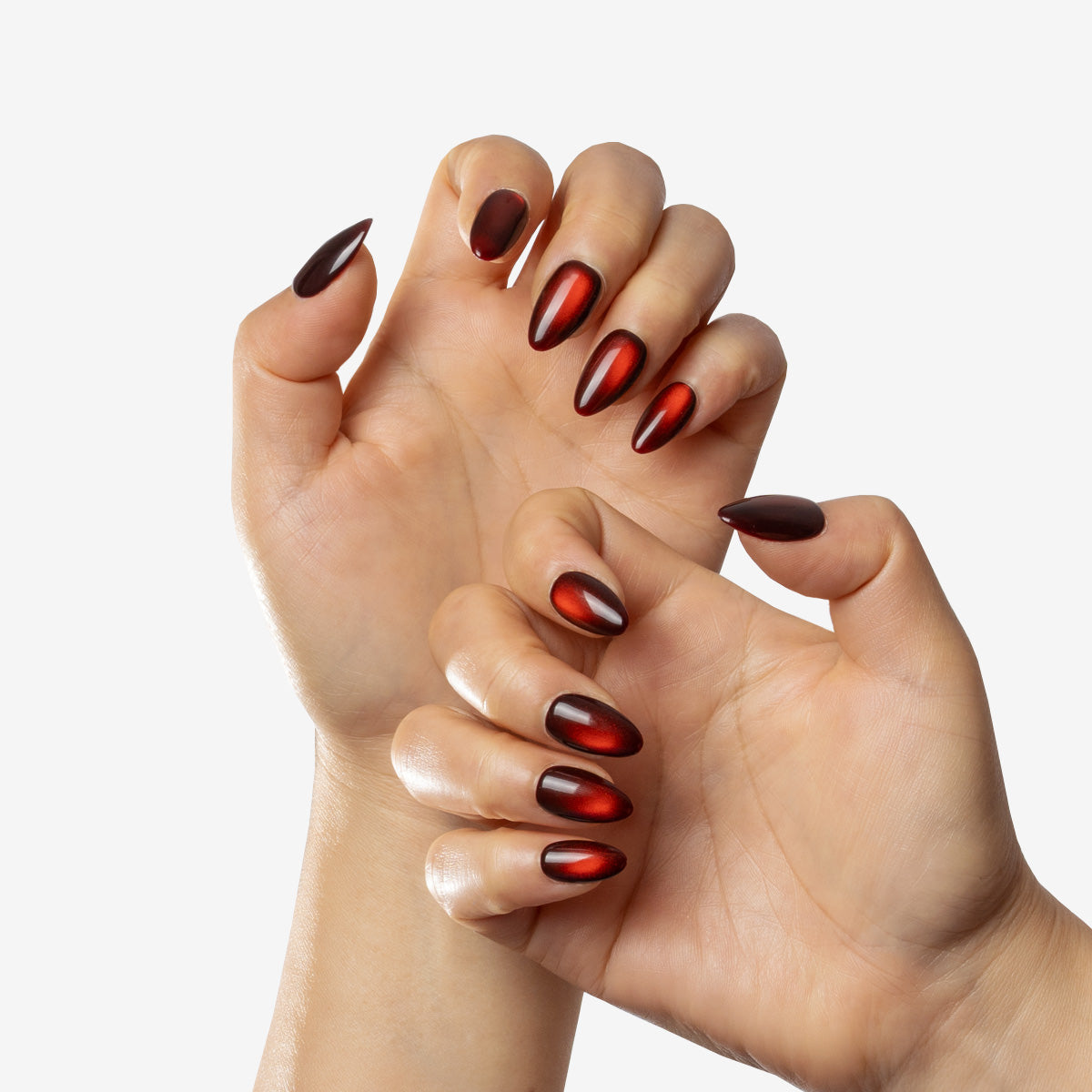 Ruby Glazed Almond Press-On Nails | Salon-Pro 10PCS