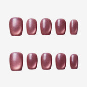 Ametrine Shimmer Round Press-On Nails