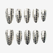 Vintage Disco Ball Stiletto Press-On Nails | Salon-Pro 10PCS