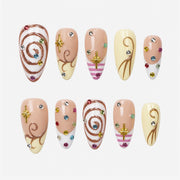 Mismatched Y2K Cosmic Party Press On Nails | 10PCS