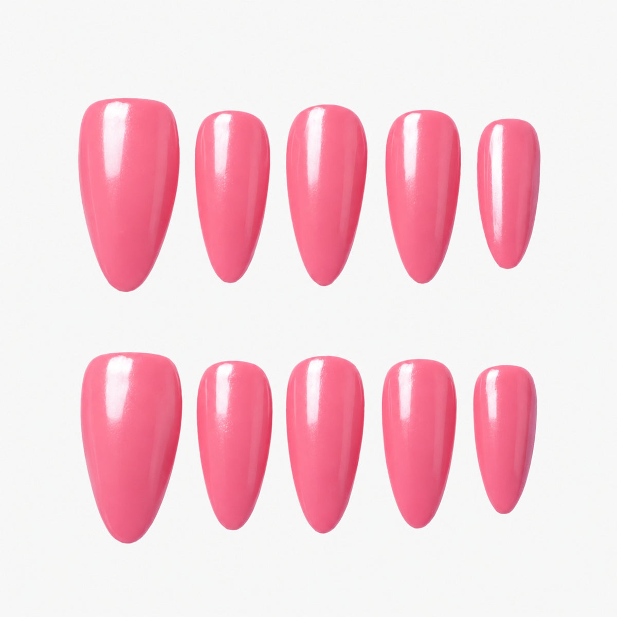 Pink Sorbet Gloss Almond Press On Nails | Salon-Pro 10PCS