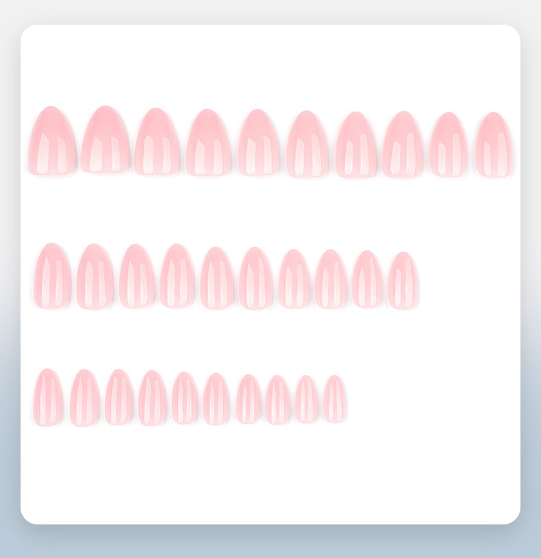 Premium Solid Pink Gel Press On Nails 24PCS