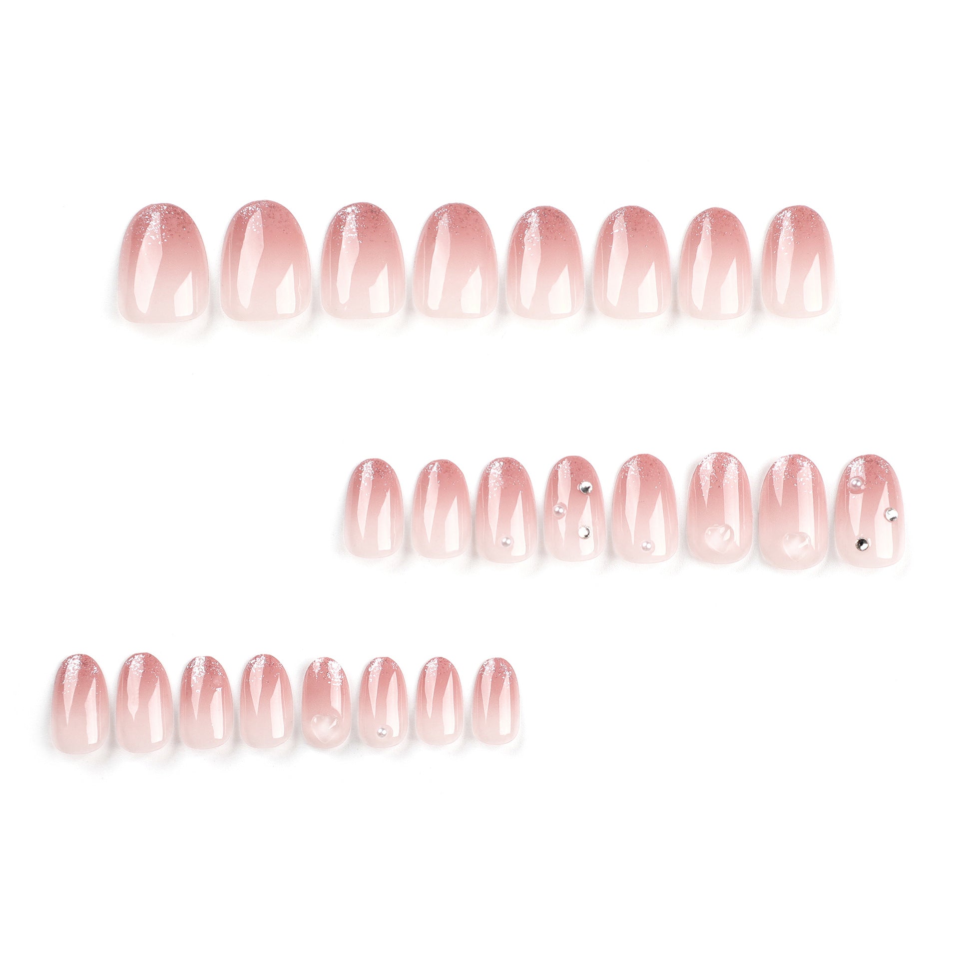 Soft Aesthetic Pink Press On Nails 24PCS
