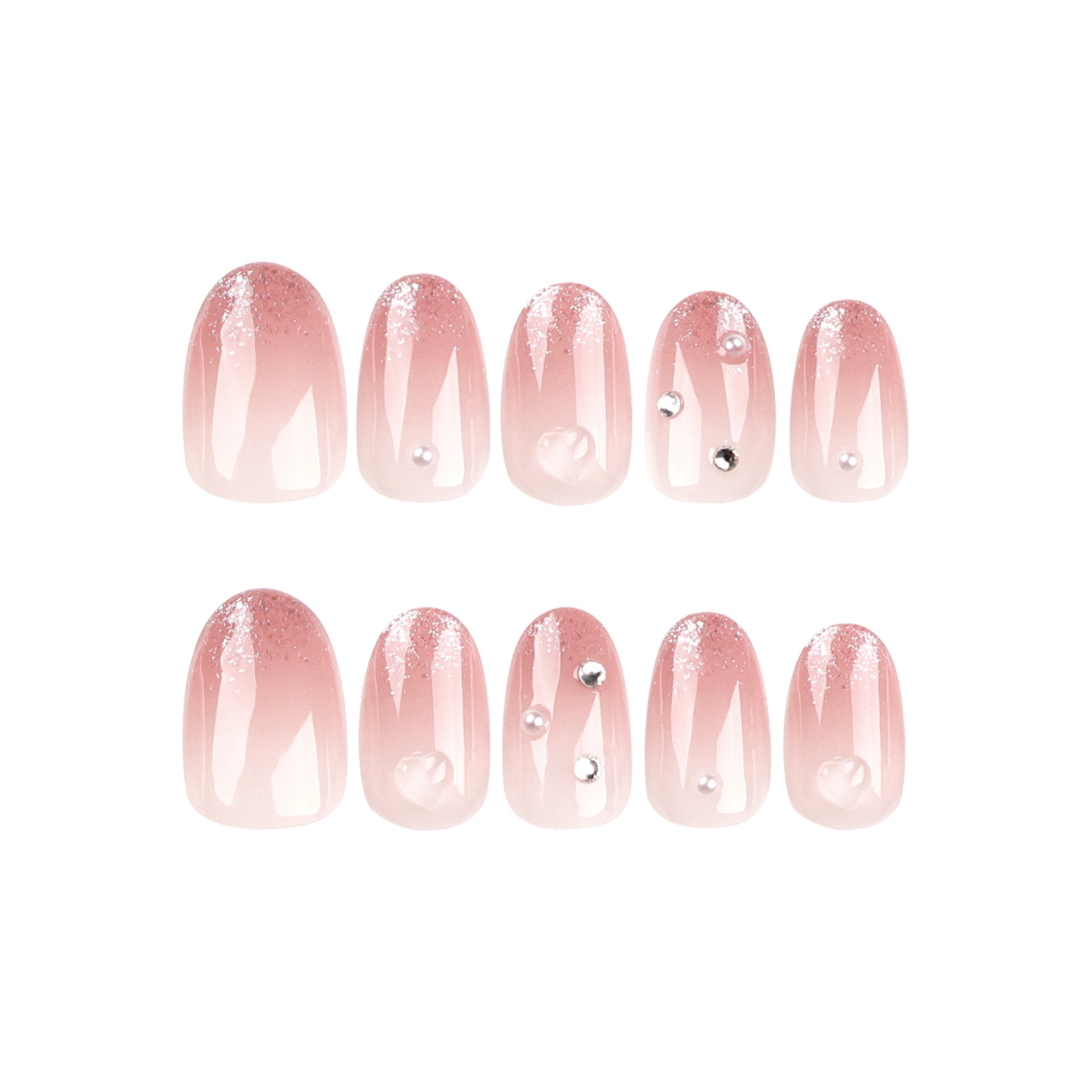 Soft Aesthetic Pink Press On Nails 24PCS
