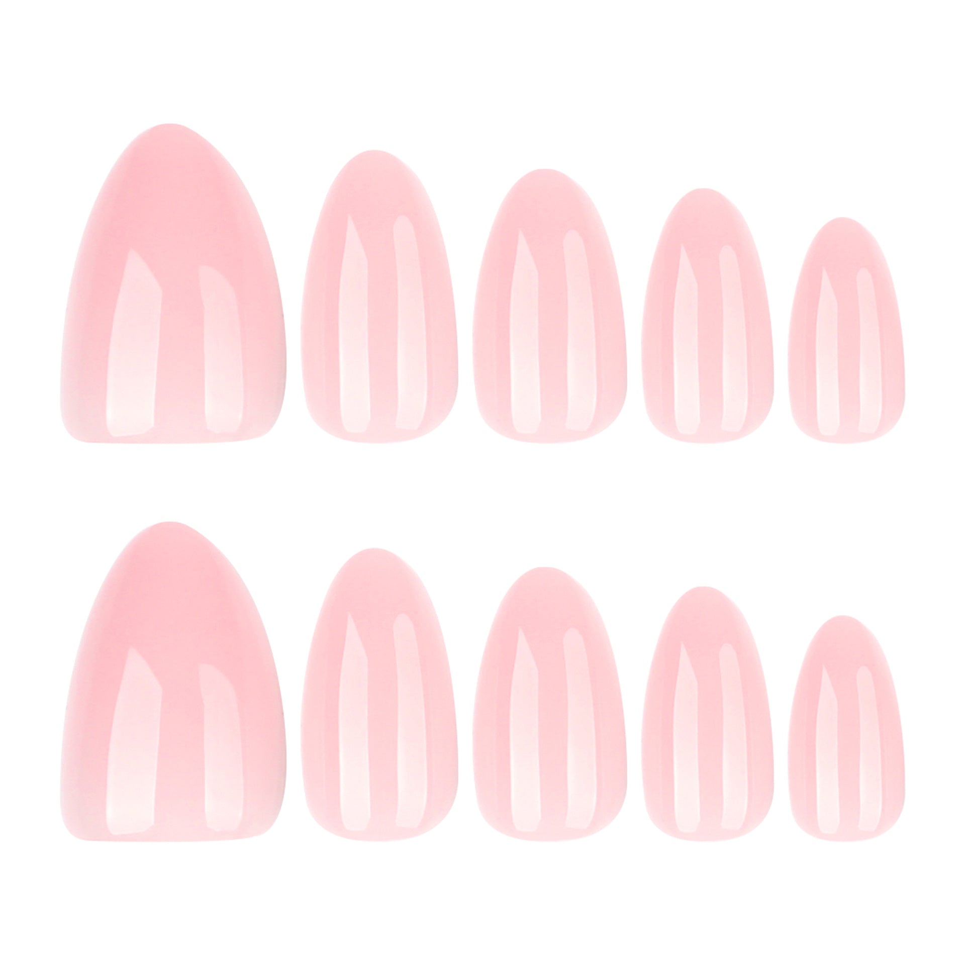 Premium Solid Pink Gel Press On Nails 24PCS