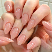 Everyday Clean Nude Short Almond Press On Nails | 24PCS