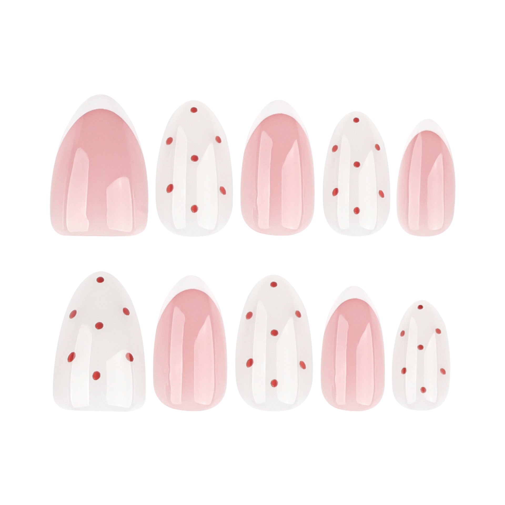 Chic White Polka Dot Press On Nails 24PCS