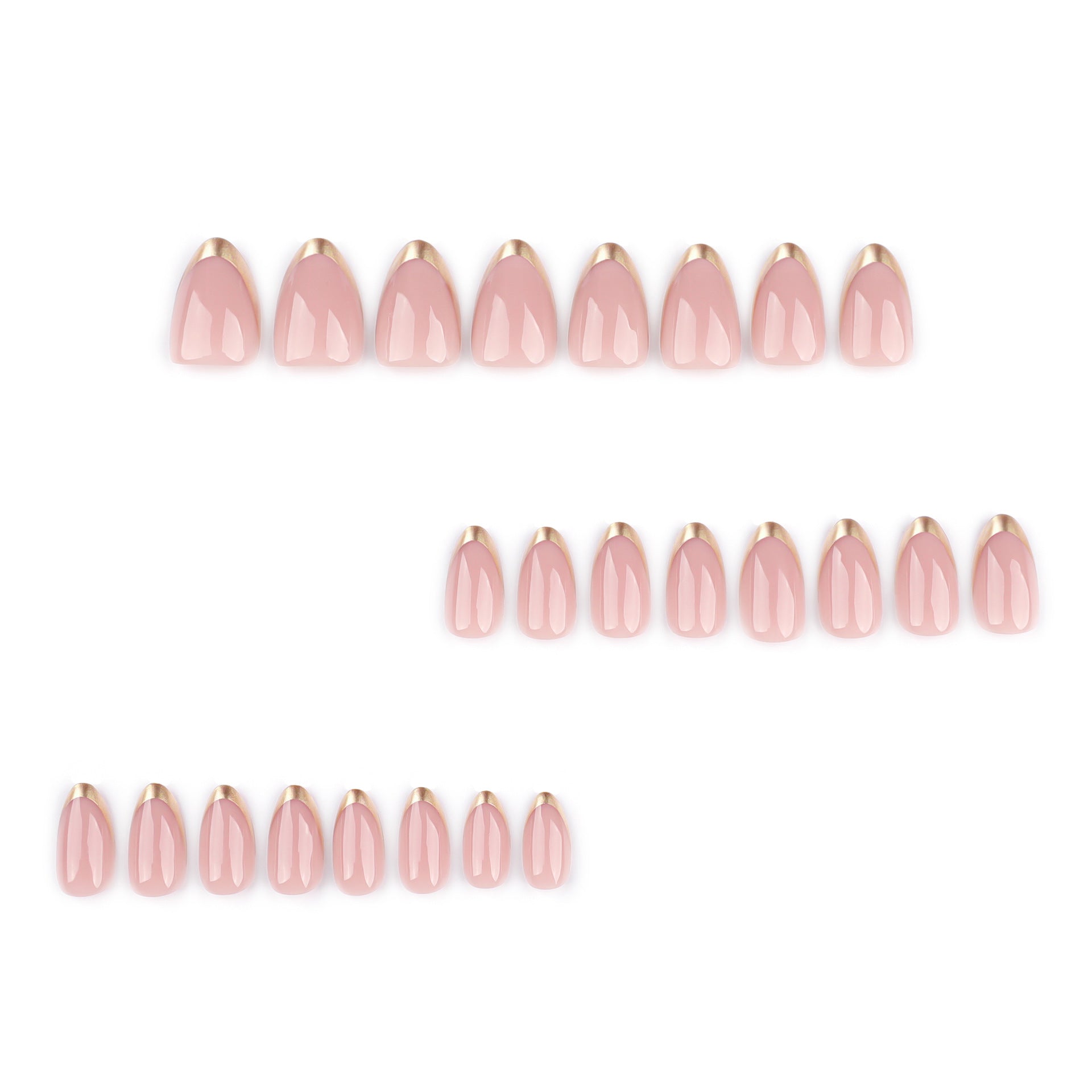Elegant Nude Almond Press On Nails 24PCS