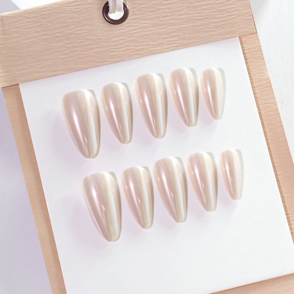 Premium Reflective Chrome Press On Nails 24PCS