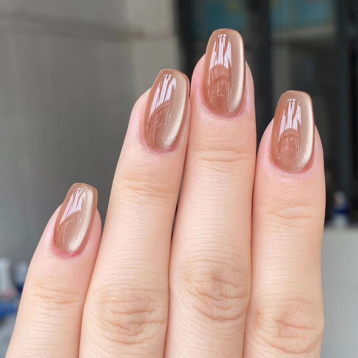 Premium Velvet Cat Eye Press On Nails 24PCS