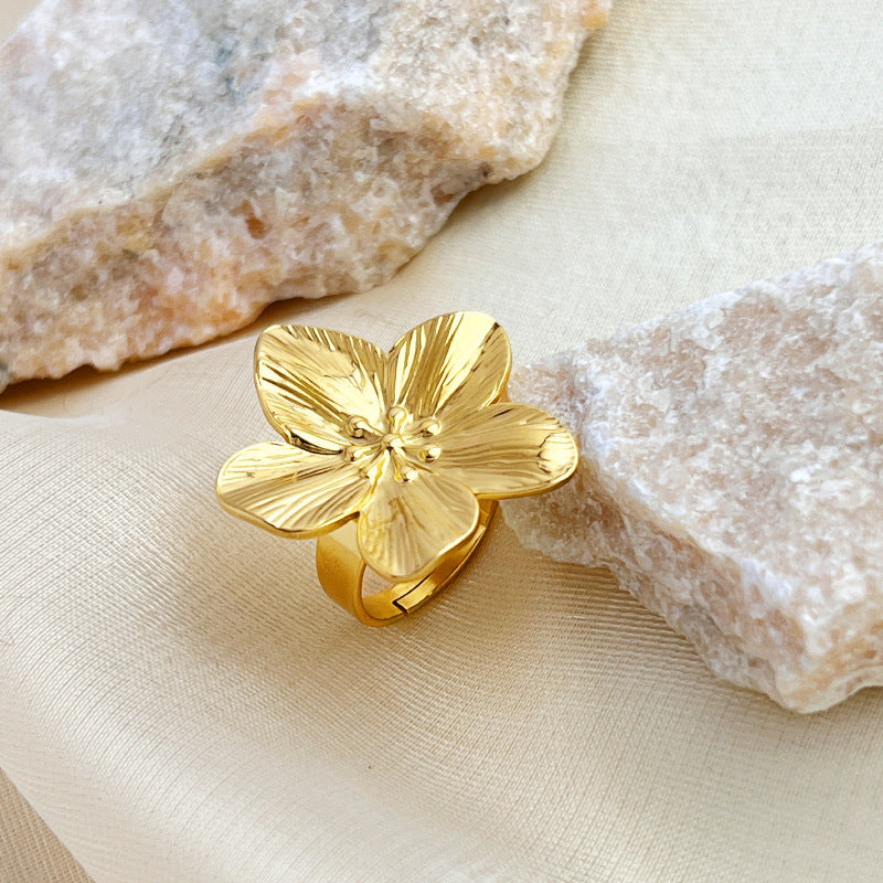 Polished Abstract Stacking Rings